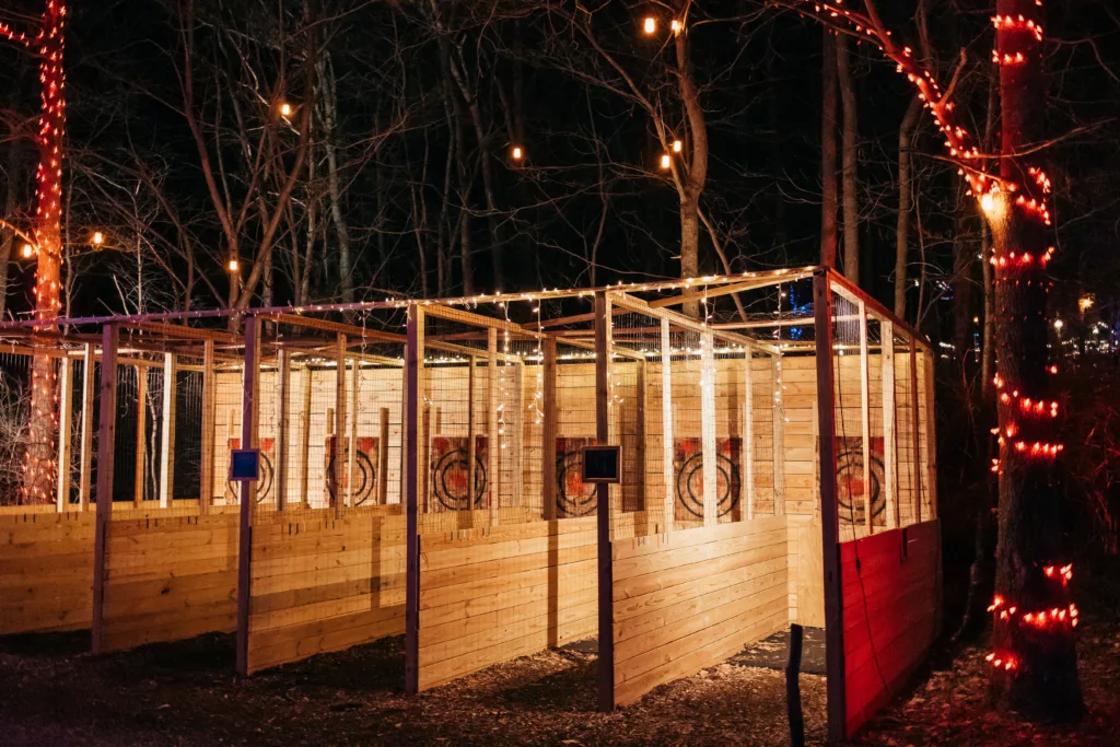 Axe Throwing Christmas Lights