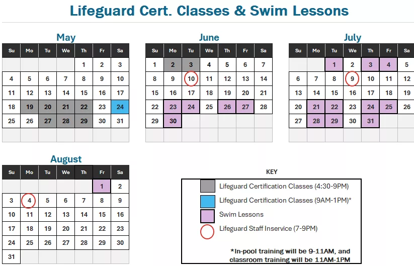 Web Lifeguard Cert Swim Lessons Calendar Version (Final) Web Lifeguard Cert Swim Lessons Version Final Png